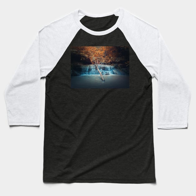 creek in the autumn forest Baseball T-Shirt by psychoshadow